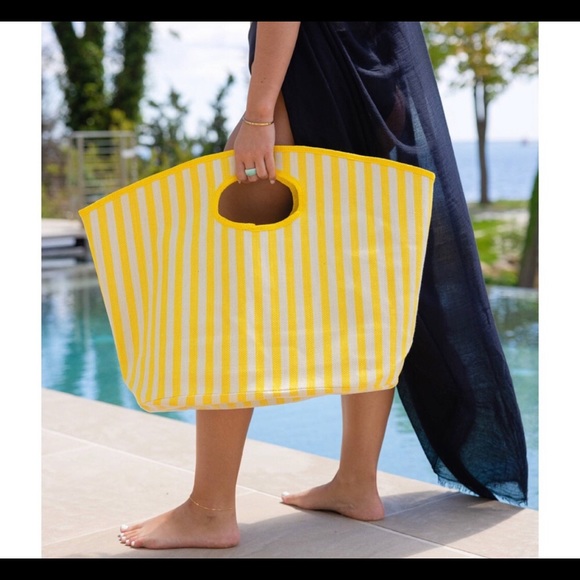Shiraleah Lolita Striped Tote - Yellow - Picture 3 of 3
